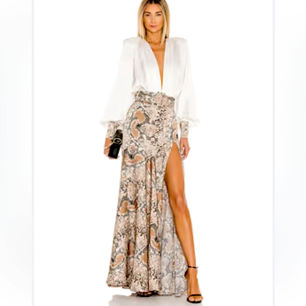 Bronx and Banco python maxi skirt